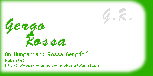 gergo rossa business card